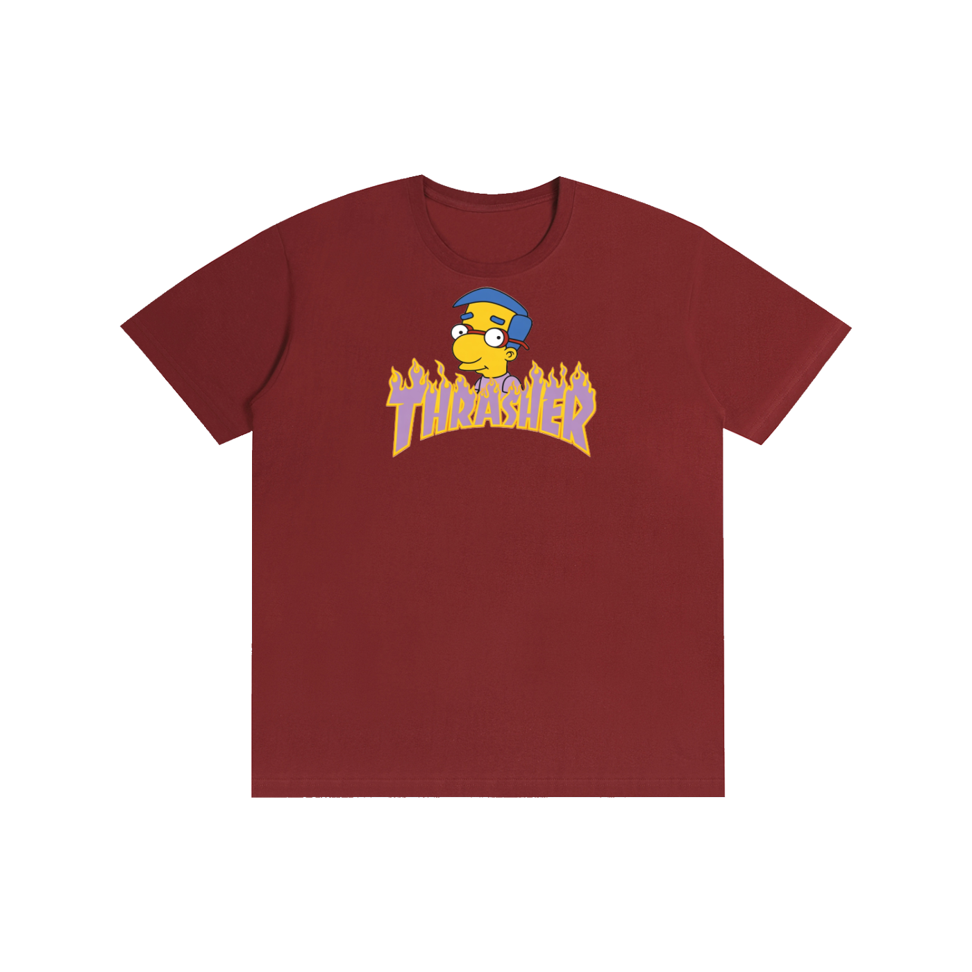 Thrashed Milpool - Saturday Morning Skater Graphic T-Shirt – Black Retro Cartoon Streetwear Tee