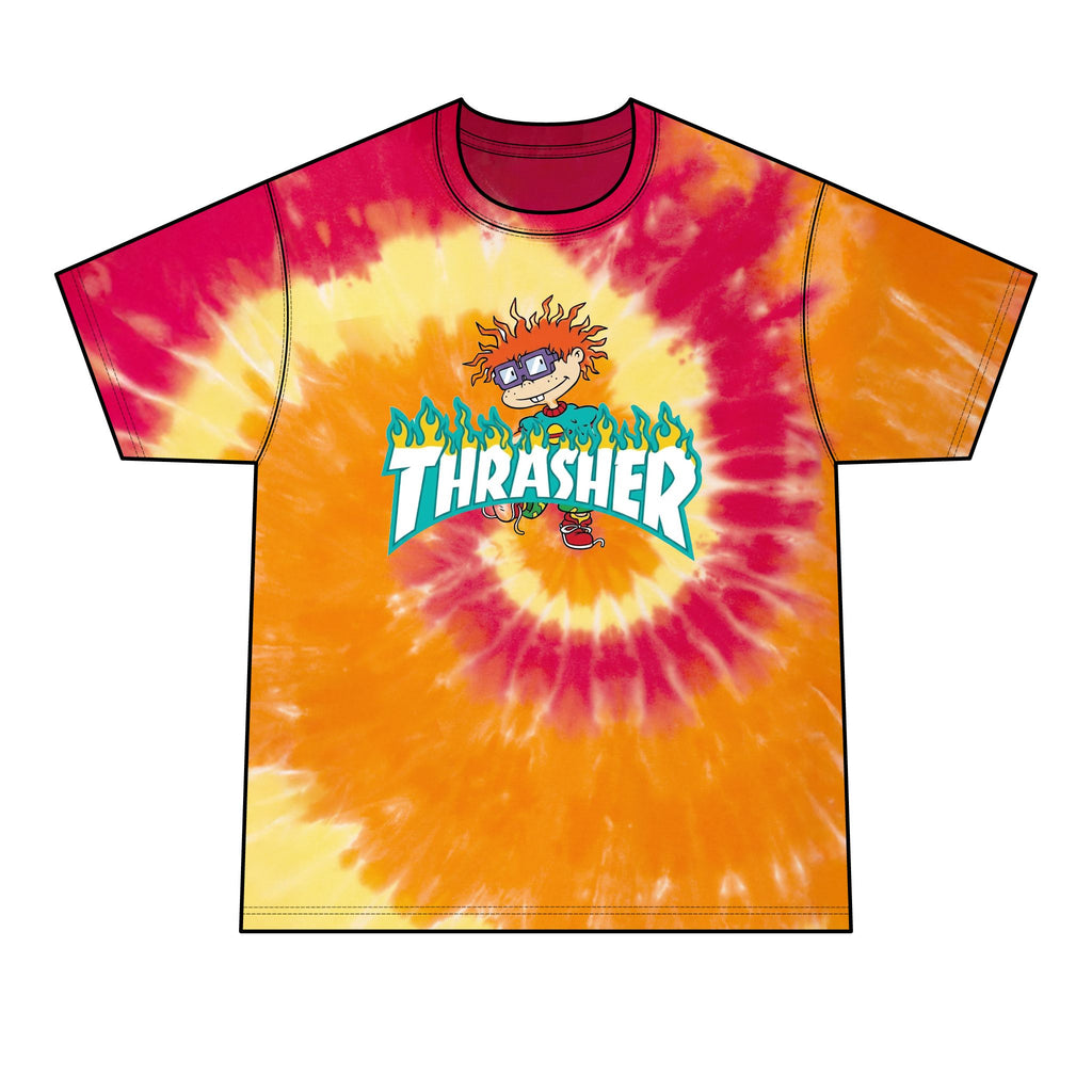 Thrashed Charles | Tie-Dye Graphic T-Shirt | Bootleg Retro Cartoon Mashup Streetwear Tee