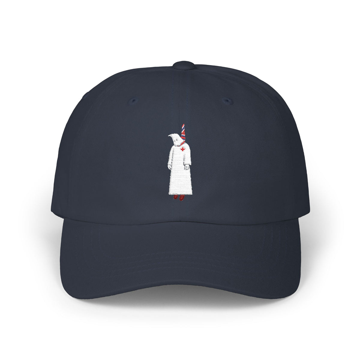 No White Hoods - Embroidery Dad Cap | Gothic Skull Staff hat