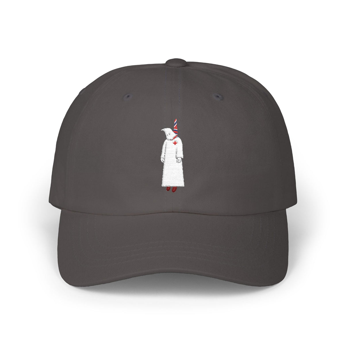 No White Hoods - Embroidery Dad Cap | Gothic Skull Staff hat