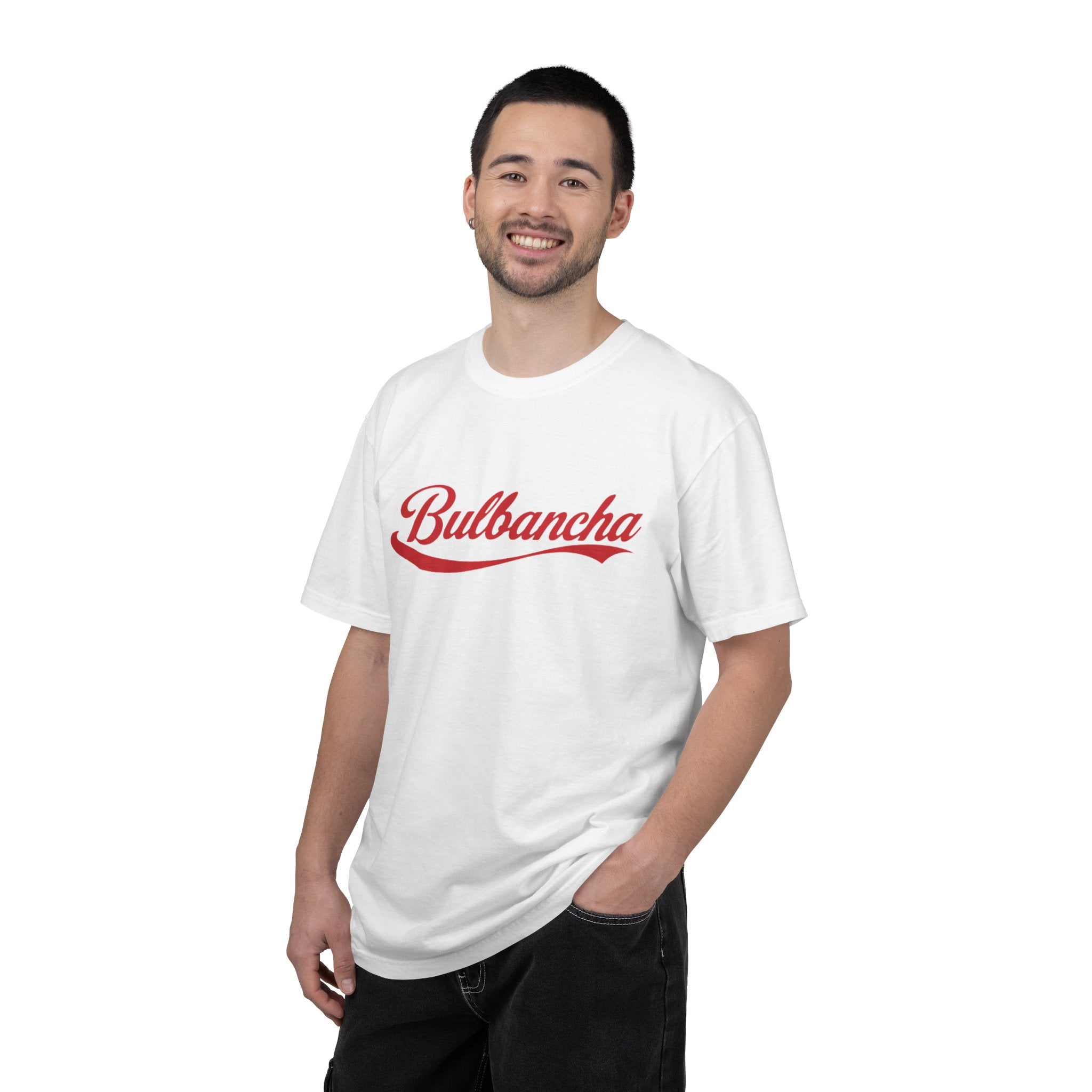 Bulbancha Script T-Shirt | New Orleans Street Name Tee | Classic Red Cola Script Graphic Shirt | NOLA Cultural Apparel | Unisex Cotton Tee