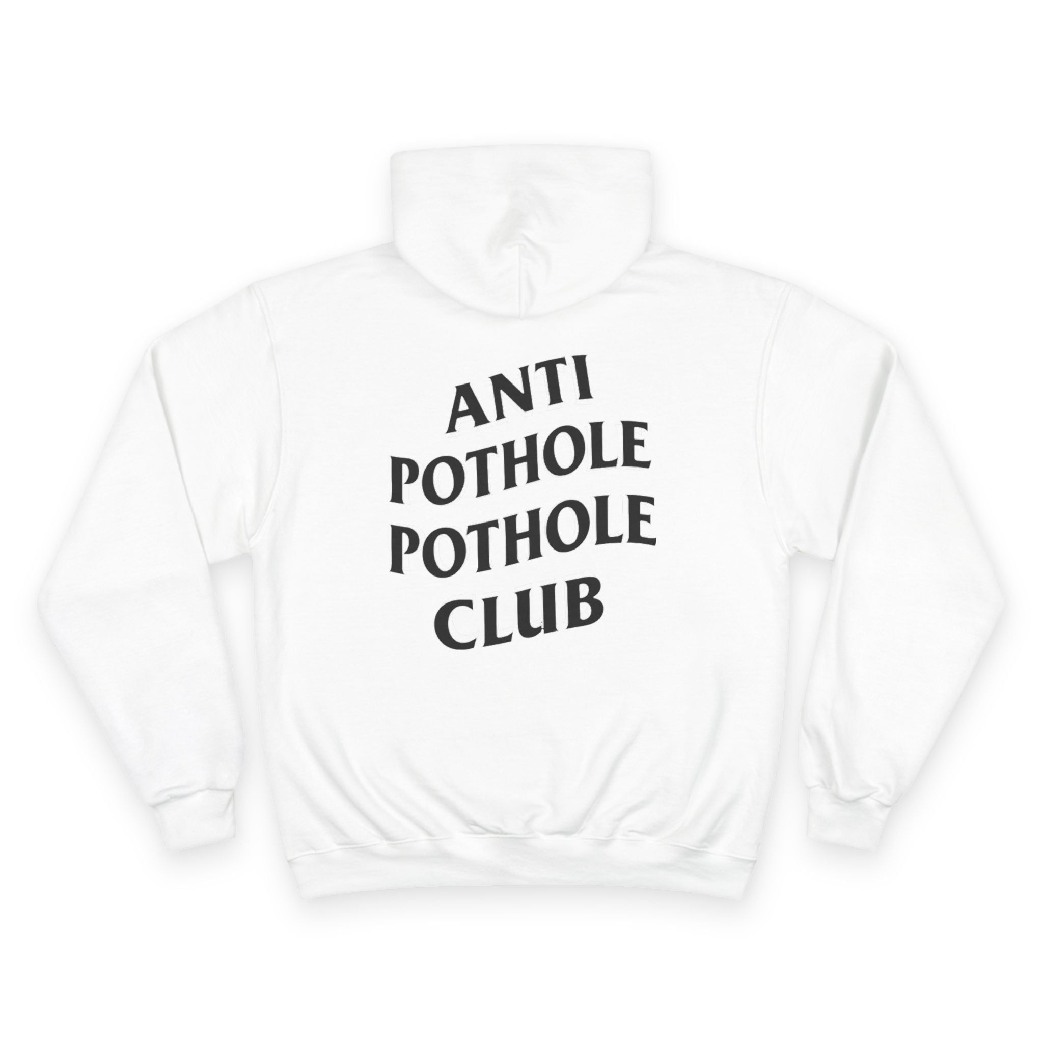 Anti Pothole Pothole Club Hoodie – Funny Streetwear Pullover, Urban City Humor Sweatshirt, Minimal Graphic Champion brand Hoodie