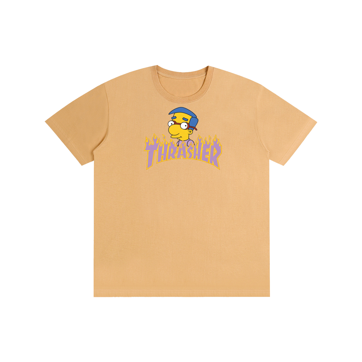 Thrashed Milpool - Saturday Morning Skater Graphic T-Shirt – Black Retro Cartoon Streetwear Tee