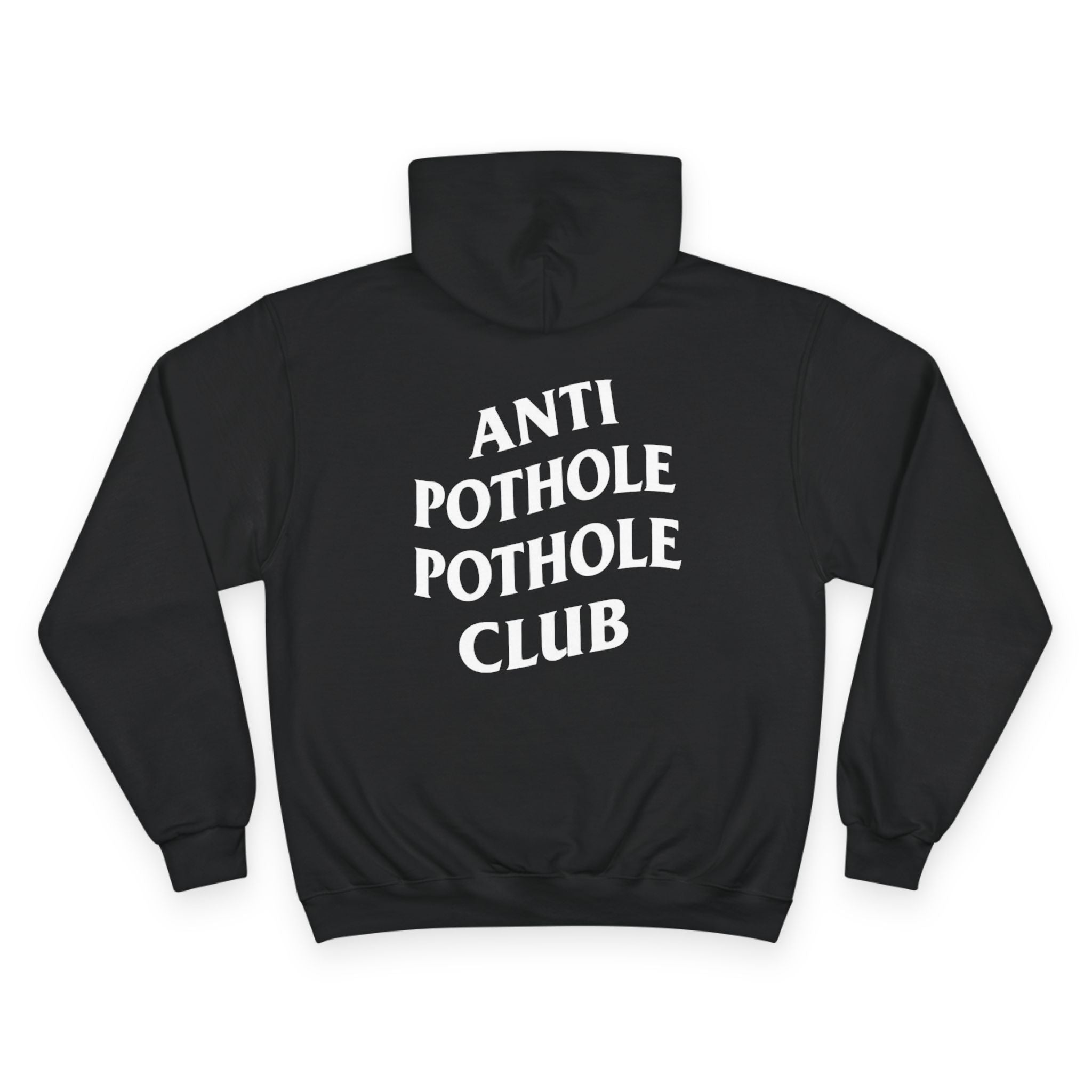 Anti Pothole Pothole Club Hoodie – Funny Streetwear Pullover, Urban City Humor Sweatshirt, Minimal Graphic Champion brand Hoodie