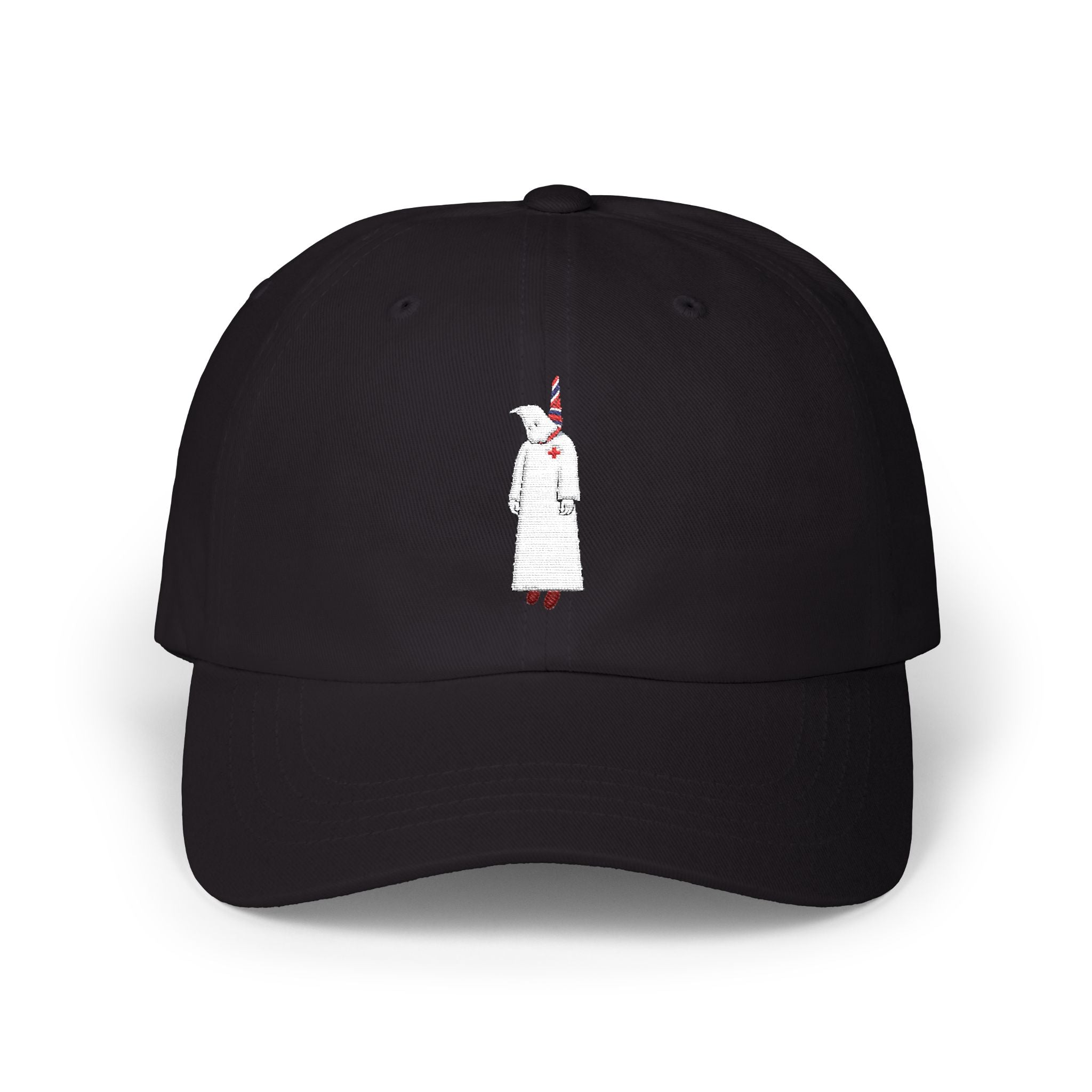 No White Hoods - Embroidery Dad Cap | Gothic Skull Staff hat