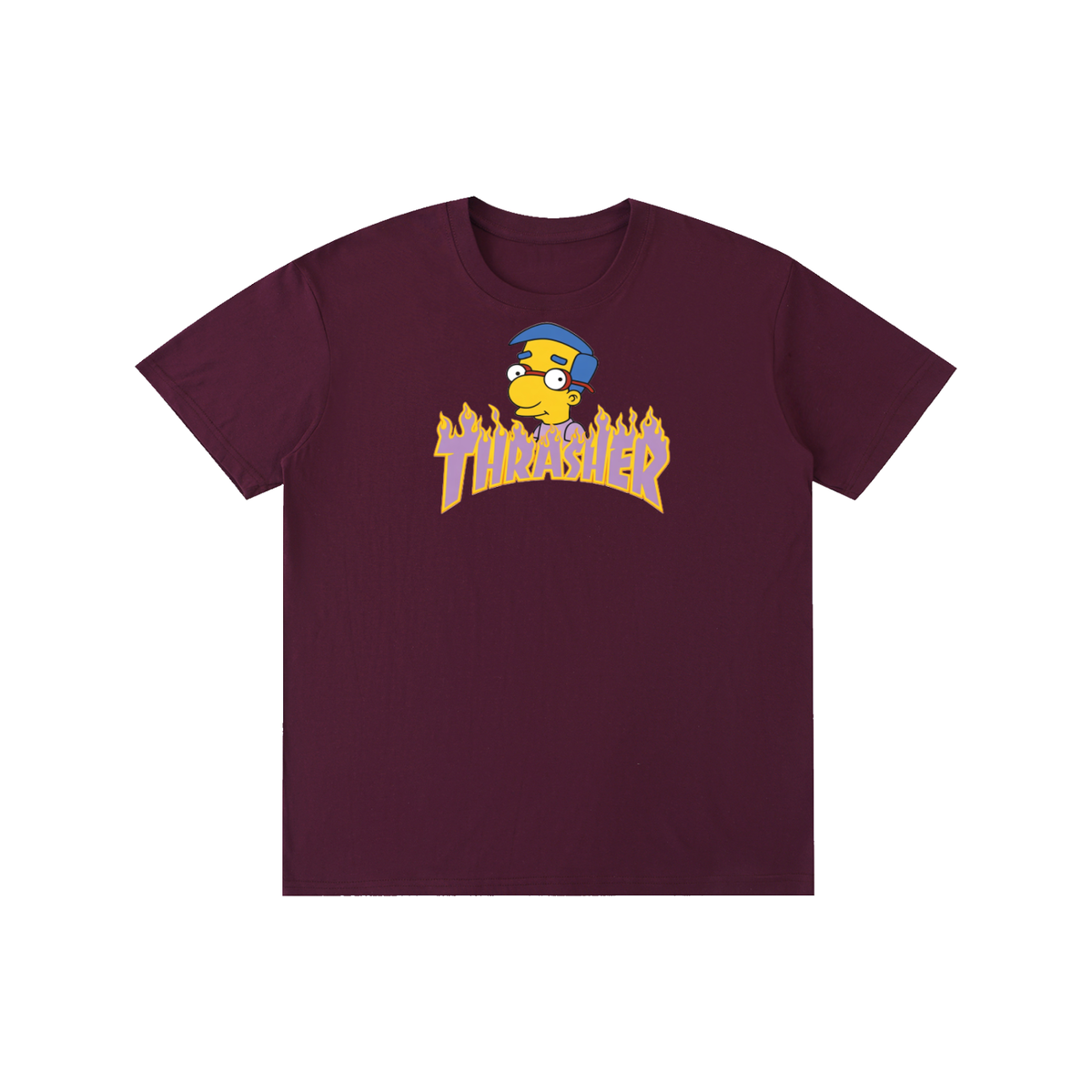 Thrashed Milpool - Saturday Morning Skater Graphic T-Shirt – Black Retro Cartoon Streetwear Tee