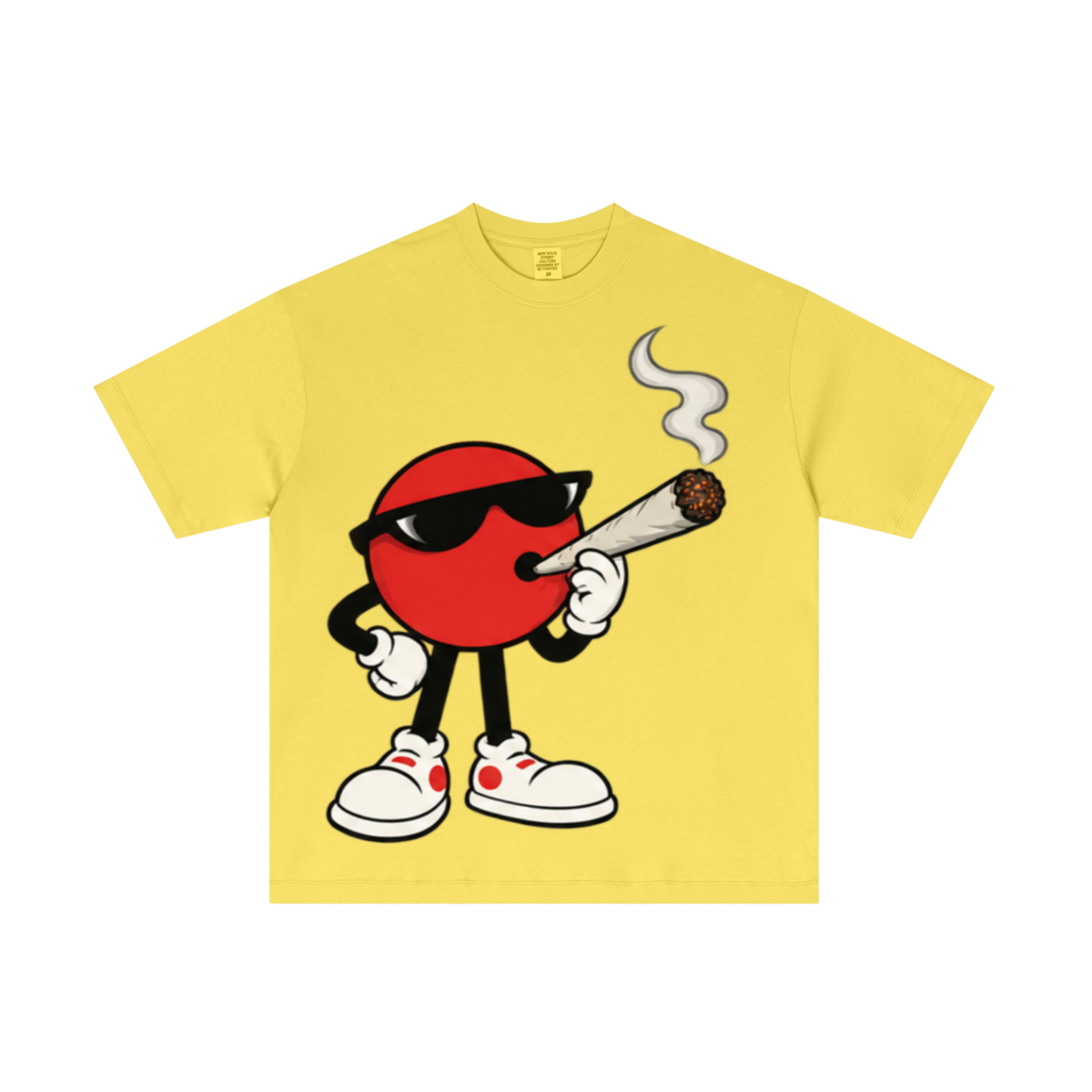 180GSM Men's Low-Shrink Lightweight Cotton T-Shirt Yellow