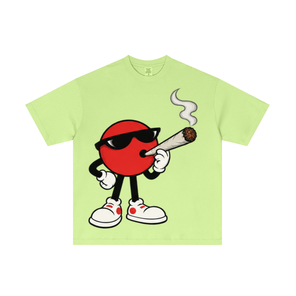 180GSM Men's Low-Shrink Lightweight Cotton T-Shirt Fluorescent green