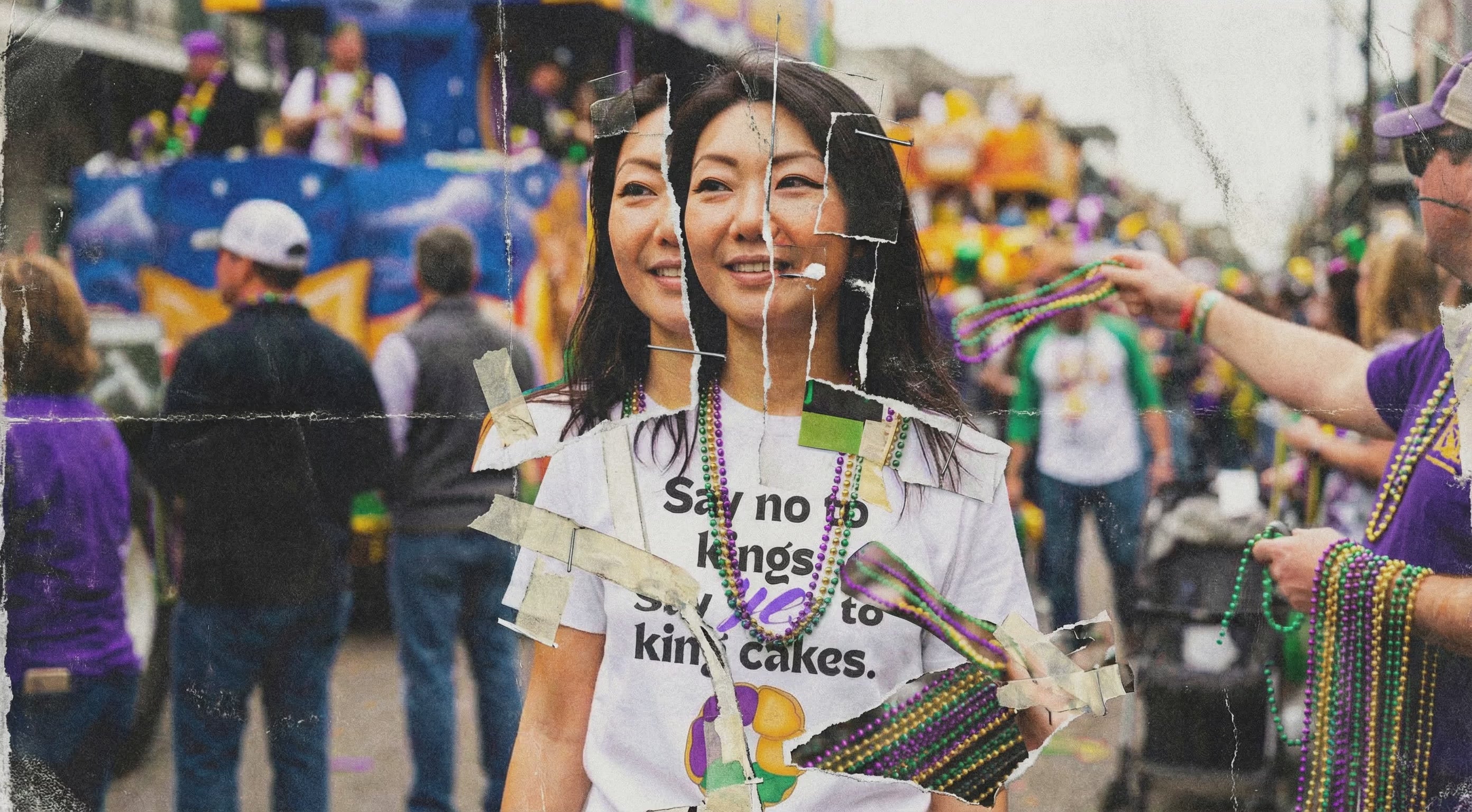 Say No to Kings Say Yes to King Cakes T-Shirt | New Orleans Mardi Gras humor statement shirt